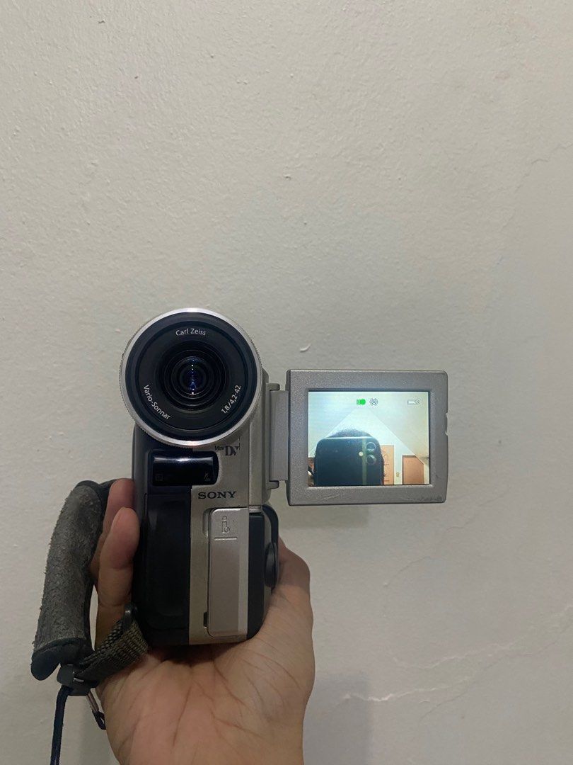 Sony Handycam DCR-PC100 night vision (Category: Video Cameras) located in Pasig City. Submitted by findshyt (Listing ID 1410945849, Image 3). Description: Sony Handycam DCR-PC100 night vision Tested recording and playback english language crispy all bottons with built in night vision uses cassette tape and memory stick pro comes with battery, charger, tape & bag ready to use.