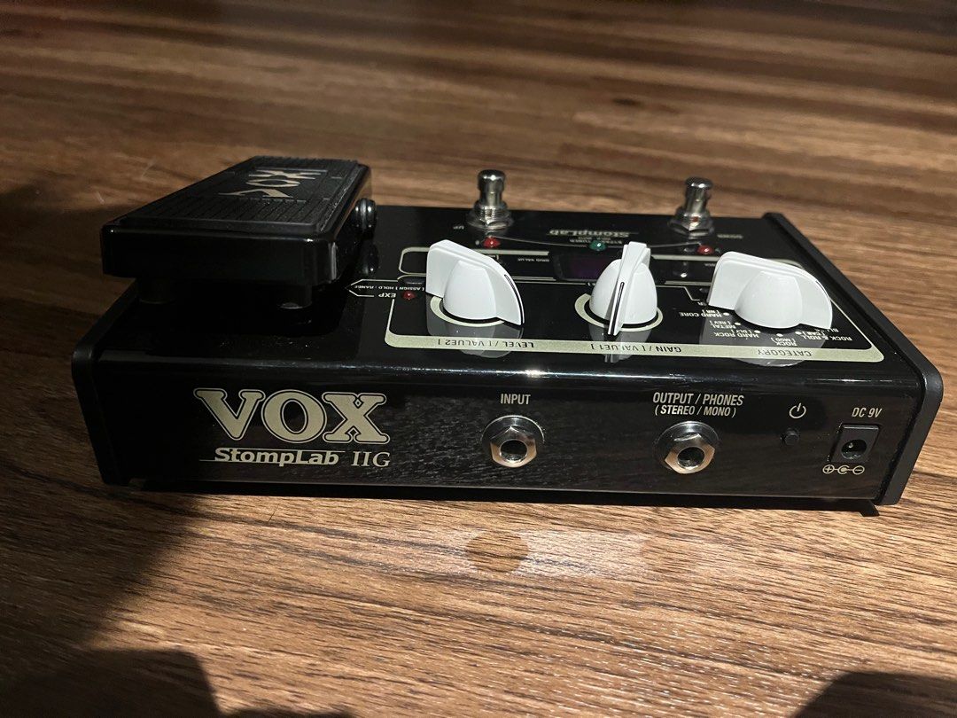 VOX StompLab IIg Multi-Effects Pedal (Category: Musical Instruments) located in Pasig City. Submitted by wilsonwill38327 (Listing ID 1411054119, Image 2). Description: Barely used, will pass as bnew, this is supposed to be for back up but ended just in the box for years as i still prefer stomp boxes. Made in Japan, just google and youtube the demo and specs With velcro underneath .