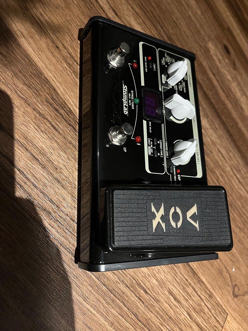 VOX StompLab IIg Multi-Effects Pedal (Category: Musical Instruments) located in Pasig City. Submitted by wilsonwill38327 (Listing ID 1411054119, Image 1). Description: Barely used, will pass as bnew, this is supposed to be for back up but ended just in the box for years as i still prefer stomp boxes. Made in Japan, just google and youtube the demo and specs With velcro underneath .