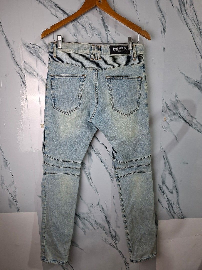 Balmain paris biker jeans (Category: Jeans) located in Cavite. Submitted by labbudds20 (Listing ID 1411153870, Image 2). Description: Ptpa for sale Balmain biker jeans Skinny Stretchable Size 30 to 32 Length 39 inches Leg opening 6.5 inches Excellent condition Minimal issue on leg opening See pictures for details 1750 plus sf Thanks admin.