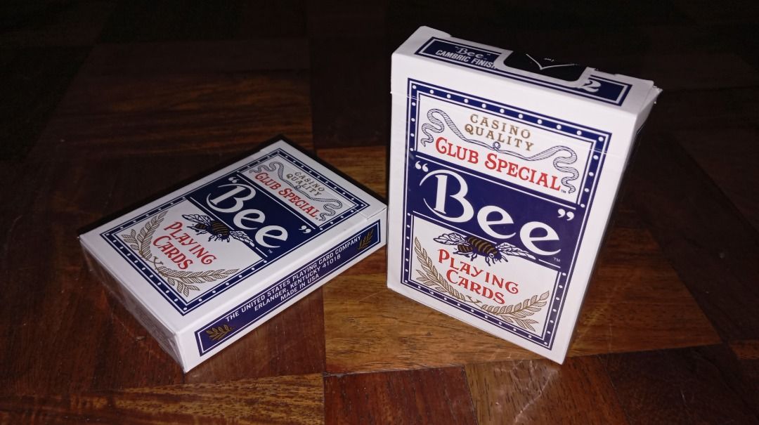 Bee Playing Cards Original USPCC (Category: Board Games & Puzzles) located in Quezon City. Submitted by le_broomstick (Listing ID 1411126122, Image 2). Description: - Bee Playing Cards - Made in the USA by the United States Playing Card Company (USPCC) - Blue and Red Decks Available - Good for Card Games and Collectors - Ideal Practice Decks for Cardists and Magicians.
