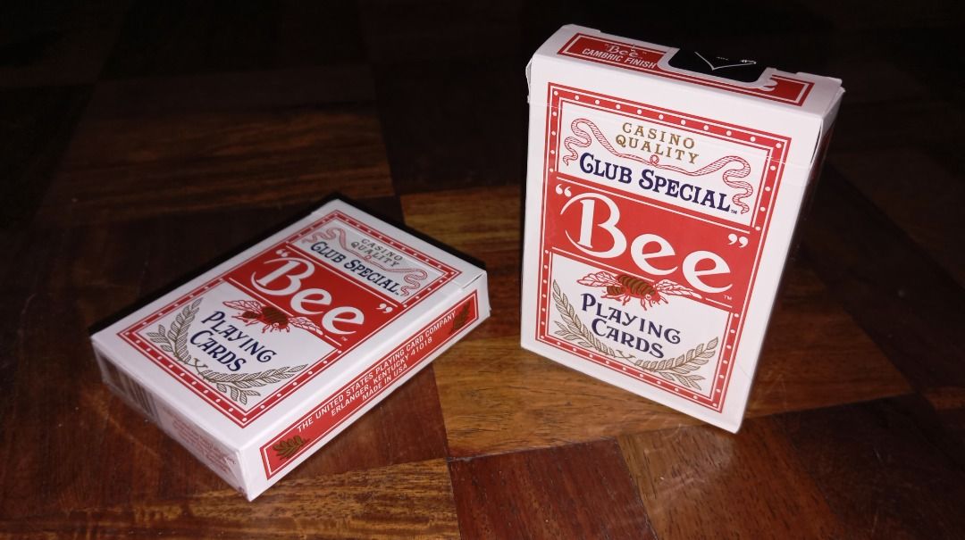 Bee Playing Cards Original USPCC (Category: Board Games & Puzzles) located in Quezon City. Submitted by le_broomstick (Listing ID 1411126122, Image 3). Description: - Bee Playing Cards - Made in the USA by the United States Playing Card Company (USPCC) - Blue and Red Decks Available - Good for Card Games and Collectors - Ideal Practice Decks for Cardists and Magicians.