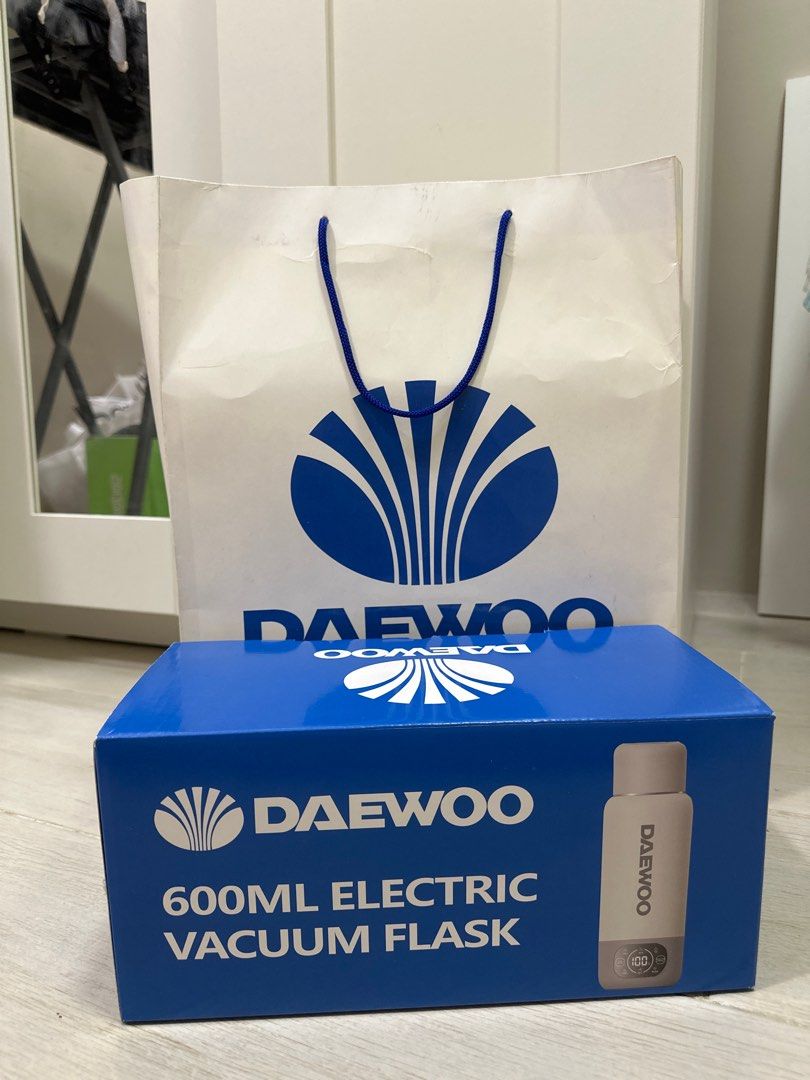 Daewoo Electric Flask (Category: Other Kitchenware & Tableware) located in Manila. Submitted by mummyrandom (Listing ID 1411144497, Image 1). Description: SRP: 2,799 Selling for only : 800 Digital Electric Vacuum Flask 600ML Capacity; 0.7 Meter Cable Digital Touch Display Easy Control Function 37-100℃ Temperature Adjustment, Baby Warm Milk, Keep Warm, Boiling Functions Double Vacuum Encapsulation Can Keep Heat Longer Burned Protection Head Cover 