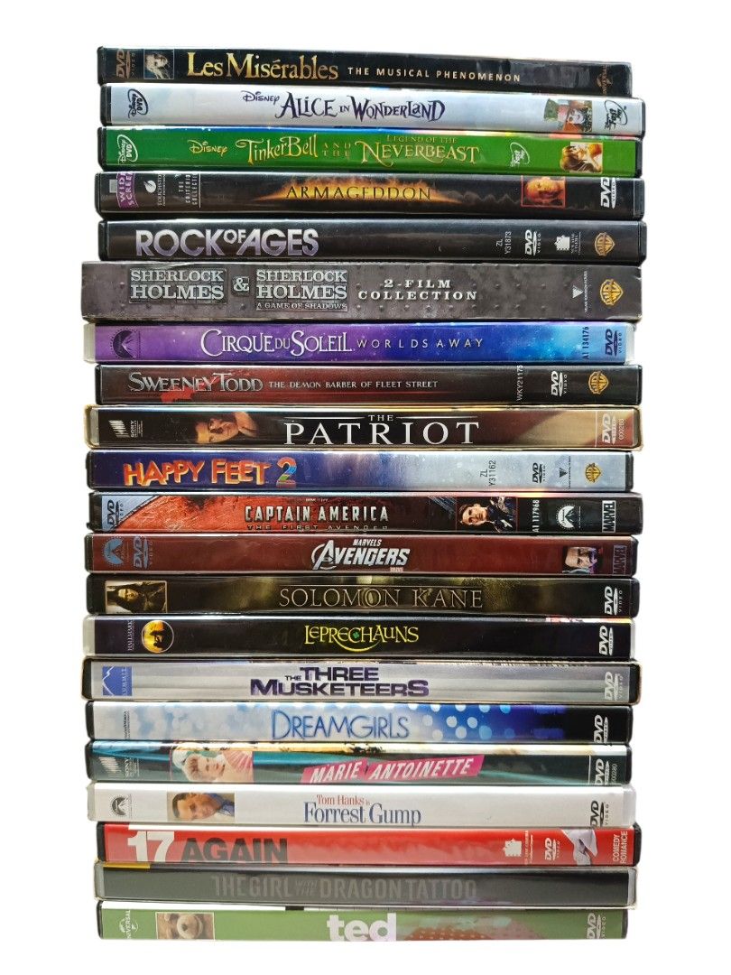 TAKE ALL! DVD Movie Collection (Category: CDs & DVDs) located in Paranaque City. Submitted by mscath.varietyshop (Listing ID 1411139058, Image 1). Description: clean discs. minimal to zero scratches. complete. walang basag or cracks TAKE ALL ONLY..