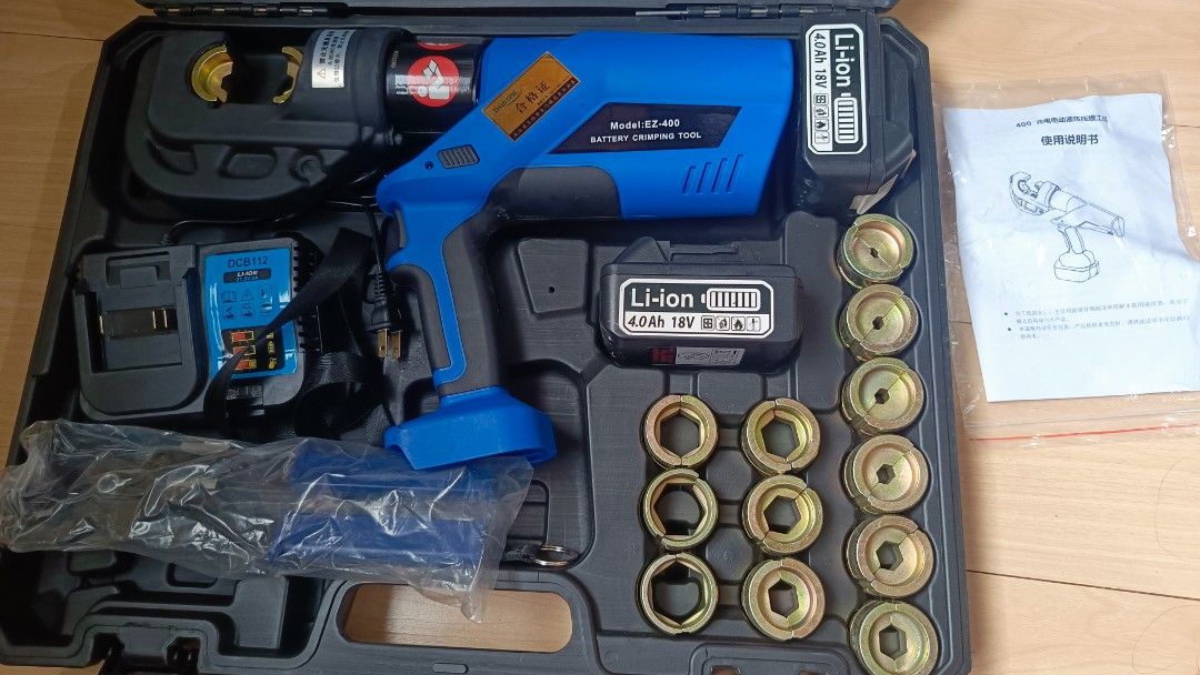 ELECTRIC CRIMPING TOOL HEAVY DUTY (Category: Construction Tools & Equipment) located in Pasig City. Submitted by artliam888 (Listing ID 1411135457, Image 2). Description: Electic Battery Operated Heavy Duty Crimping Tool . BRANDNEW never been used . complete with box . PRICE: 38,999 pesos only . Manggahan, Pasig City. Philippines . 💴💶💵 Payment via Bank, Gcash, BDO, Unionbank, BPI, WesternUnion, PayPal . 📦🛵🚛 Lalamove / COD / COP / Gcash Upon