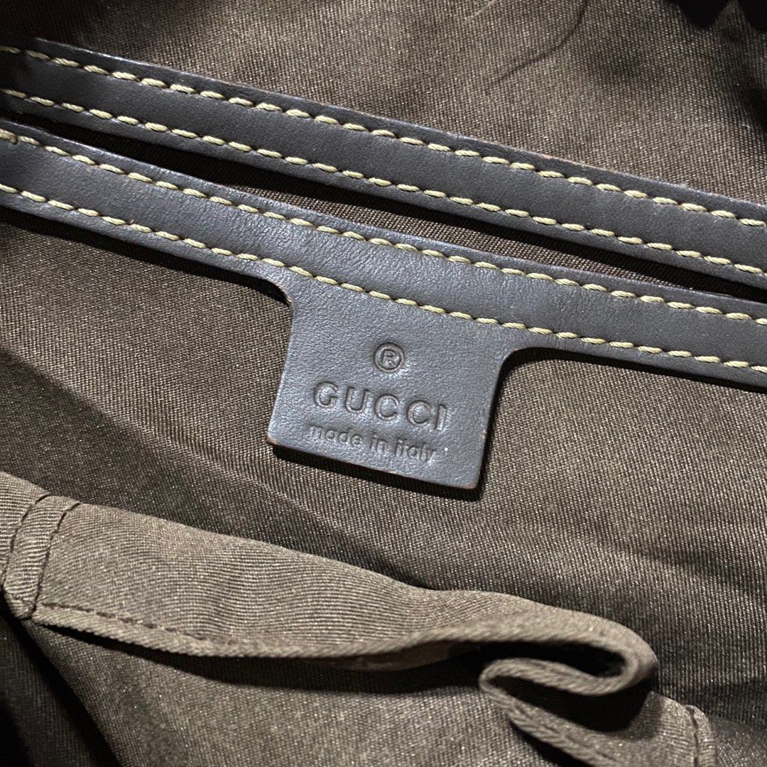 GUCCI GG MONOGRAM LEATHER CROSS BODY BAG (Category: Luxury Bags & Wallets) located in Victorias. Submitted by preluxe_ph (Listing ID 1411220301, Image 3). Description: ukay source all details posted issues posted as is where is.