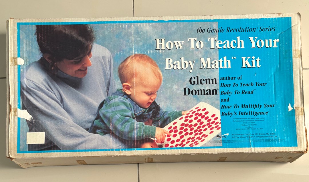 Baby Math Books Glenn Doman How To Teach Your Baby Math Kit + Book (original), Hobbies ...