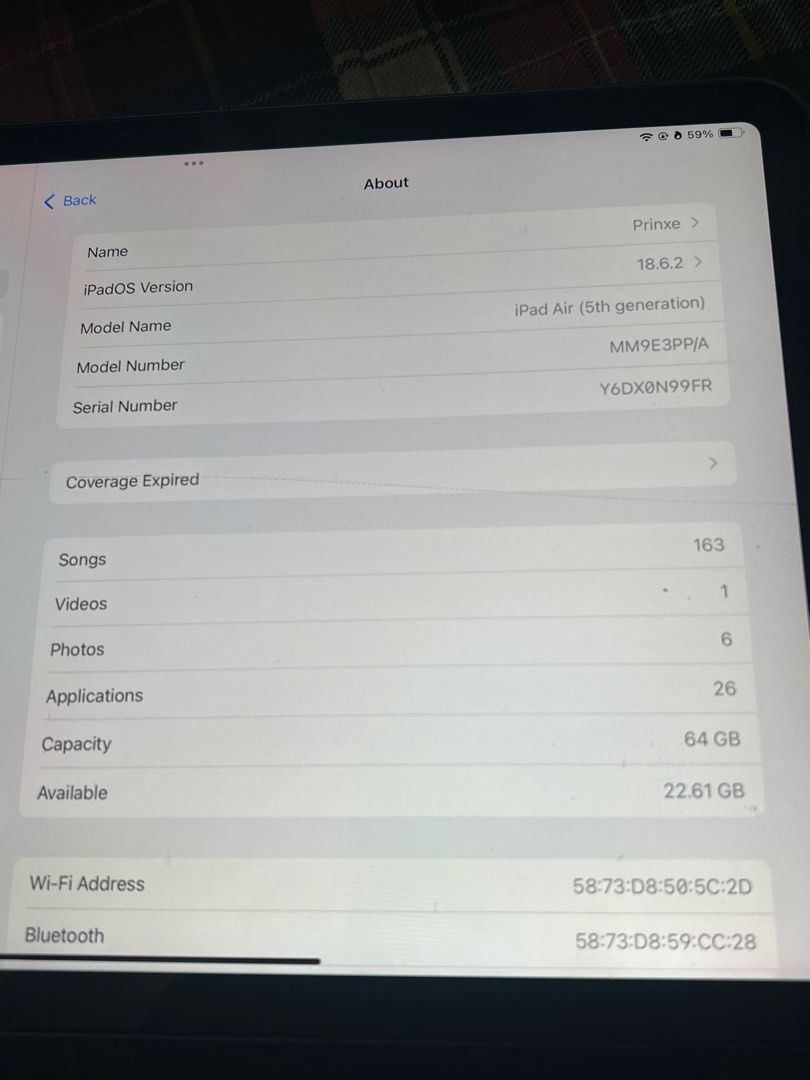 Ipad air 5th gen (Category: iPad) located in Manila. Submitted by jrroque (Listing ID 1411105220, Image 3). Description: 32 gb wifi Negotiable .