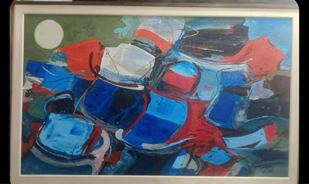 Jose Joya (Category: Art & Prints) located in Santa Rosa. Submitted by art.dealer (Listing ID 1411113624, Image 1). Description: Deep azure Acrylic-collage 36"x60" 1988 ₱1M nego With COA For inquiries call or message me.