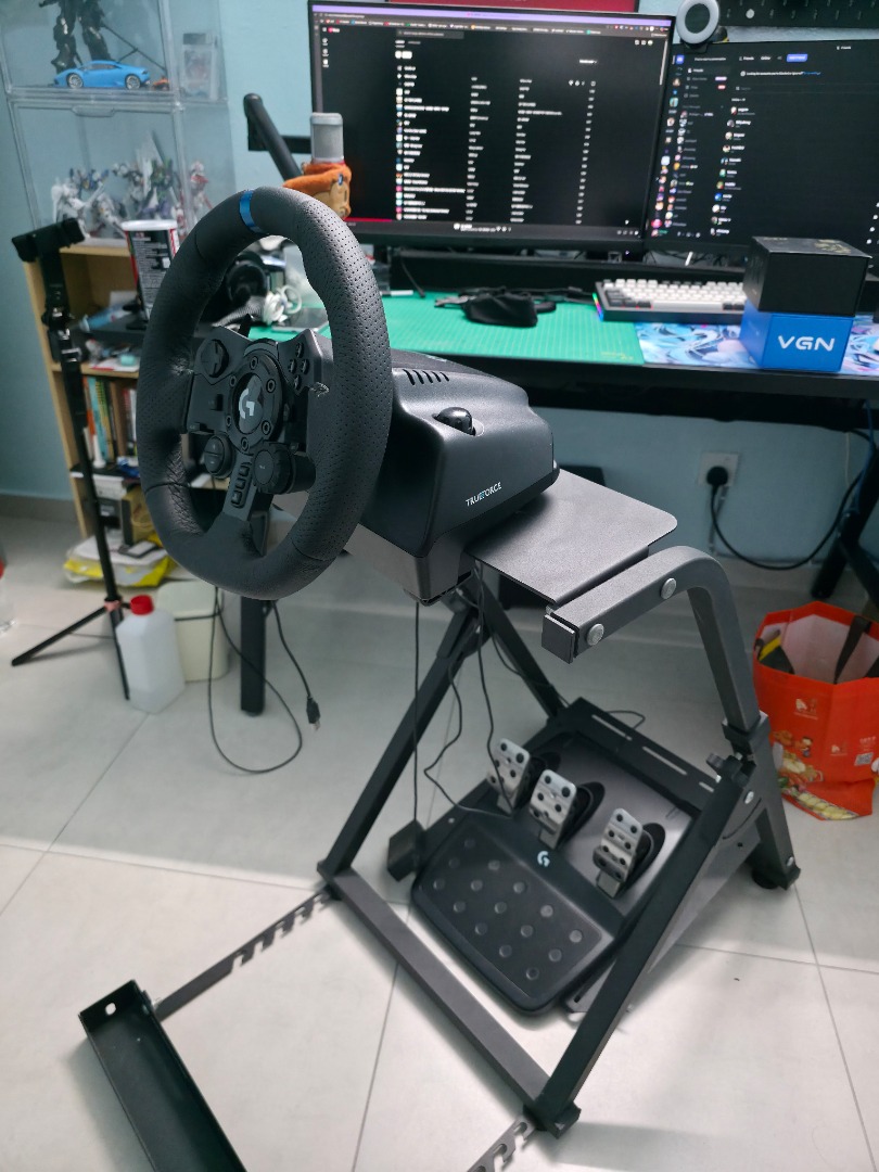 Logitech G923 Racing Wheel and Pedal Set + SimMatch Rig, Chair Wheel ...