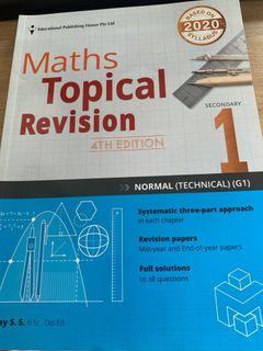 Secondary 1 Maths Topical Revision Textbook, Hobbies \u0026 Toys, Books \u0026 Magazines, Textbooks on ...