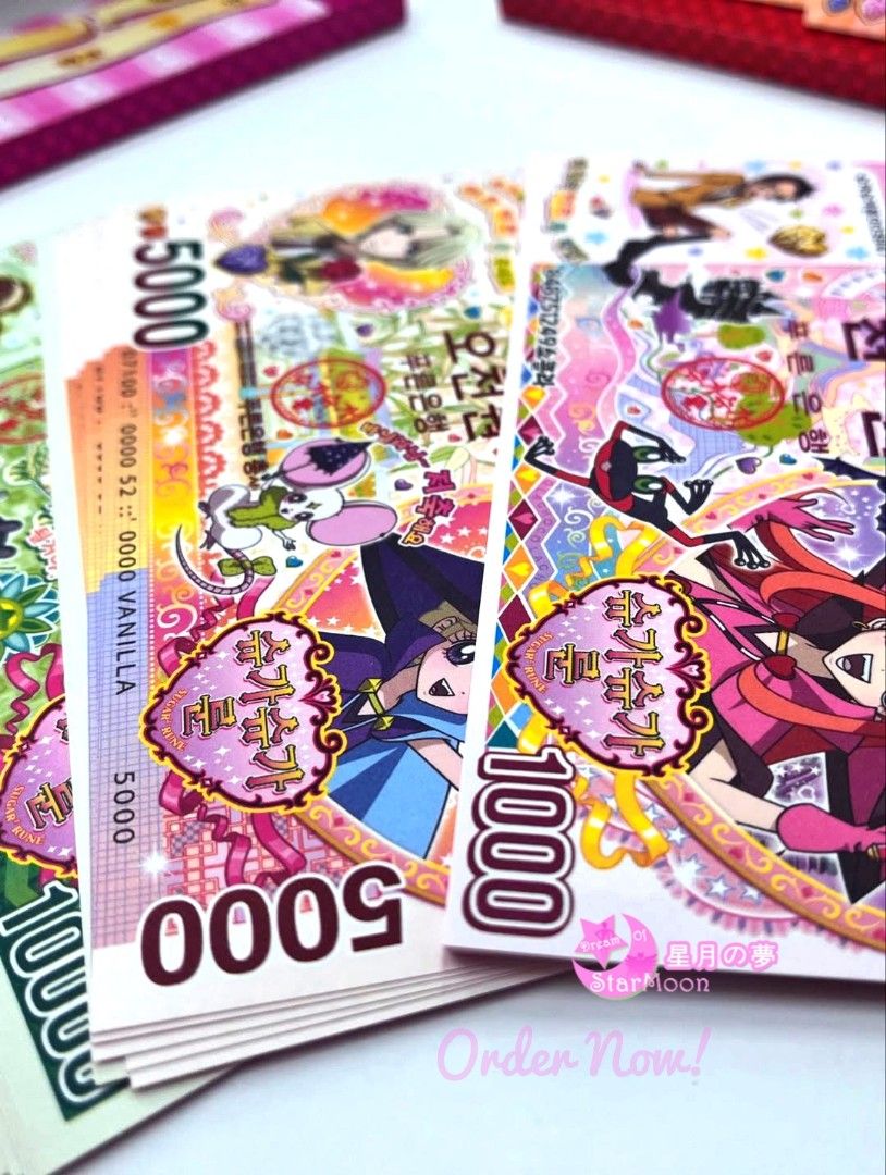 預訂】魔界女王候補生韓國限定玩具鈔票Memo簿唱k小魚仙百變小櫻守護甜心小魔女doremin光之美少女pretty cure 美少女戰士