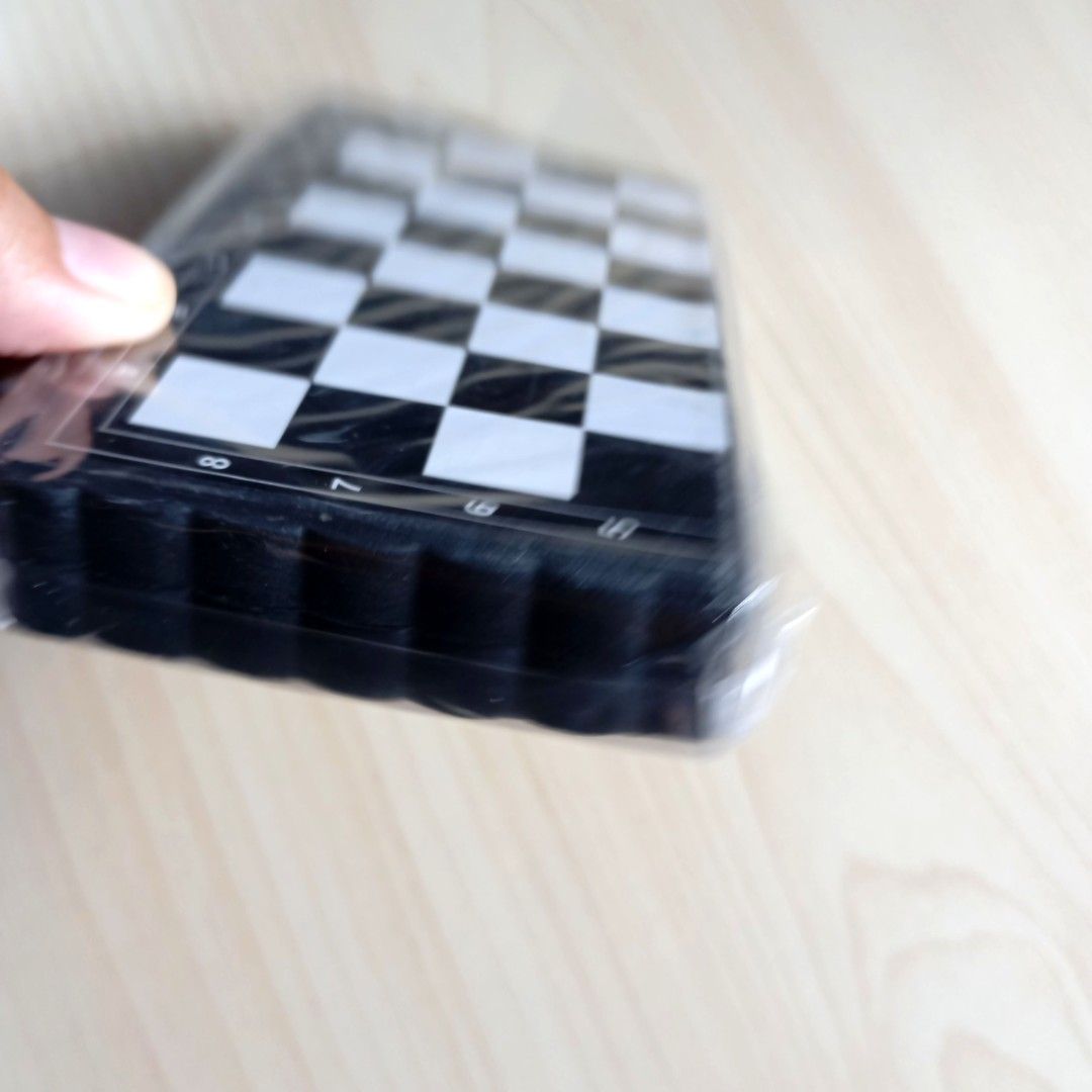 Mini Chess Board Game (Category: Board Games & Puzzles) located in Quezon City. Submitted by ana-chan (Listing ID 1411130104, Image 2). Description: Mini Chess Board Game. Compact and portable. Perfect for all ages. Ready to play!.