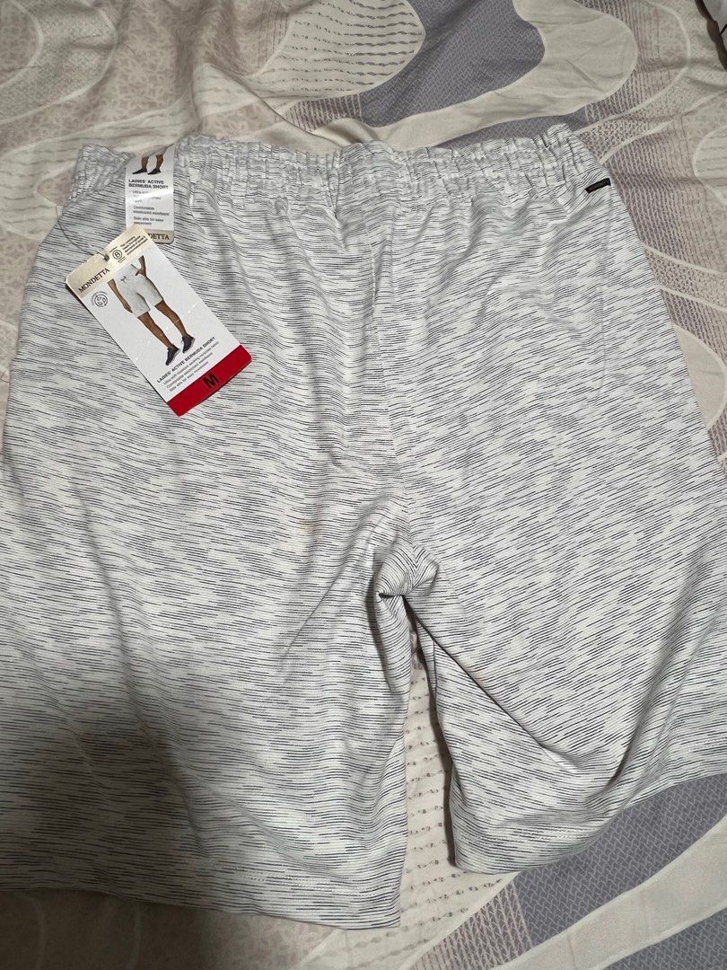 Mondetta Ladies' Active Bermuda Shorts (Category: Shorts) located in Angeles City. Submitted by ____jz (Listing ID 1411123291, Image 2). Description: - Brand new with tag (stored in closet only) - Size: Medium (32inches, adjustable since garterized) - Color: Light Grey Combo - Fabric: Ultra-soft, moisture-wicking recycled material - RFS: decluterring .