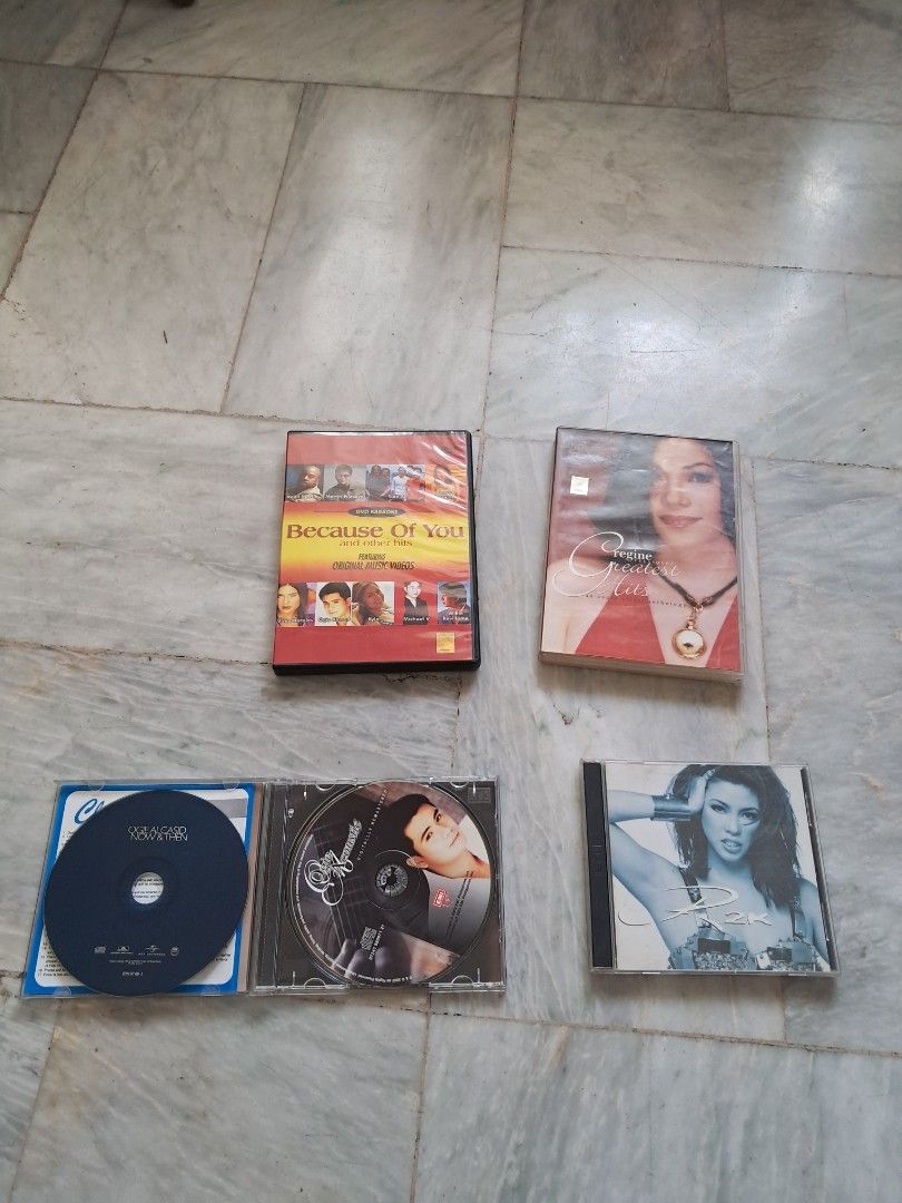 Ogie and OPM artists CDs/VCDs (Category: CDs & DVDs) located in Quezon City. Submitted by kate_168 (Listing ID 1411095603, Image 1). Description: One Ogie CD no longer has its case Both Regine CDs are already sold MOP: Gcash or Cash upon in-person pick-up Delivery: c/o buyer Location: Quezon City.