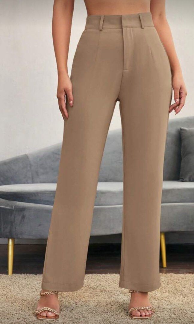 Shein khaki trousers (Category: Other Bottoms) located in Muntinlupa City. Submitted by decluttermepls143 (Listing ID 1411174255, Image 2). Description: .