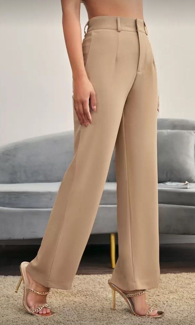 Shein khaki trousers (Category: Other Bottoms) located in Muntinlupa City. Submitted by decluttermepls143 (Listing ID 1411174255, Image 1). Description: .
