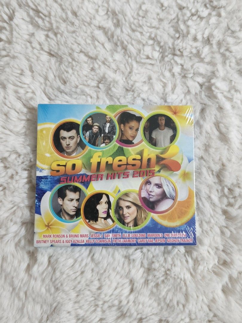 So Fresh Summer Hits 2015 CD (Category: CDs & DVDs) located in Quezon City. Submitted by kevinfuentes0219 (Listing ID 1411088617, Image 1). Description: - Sealed 'So Fresh Summer Hits 2015' CD - Features popular artists: Mark Ronson & Bruno Mars, Ariana Grande, Britney Spears, and more! - Includes a variety of summer hits. - Still in original packaging..