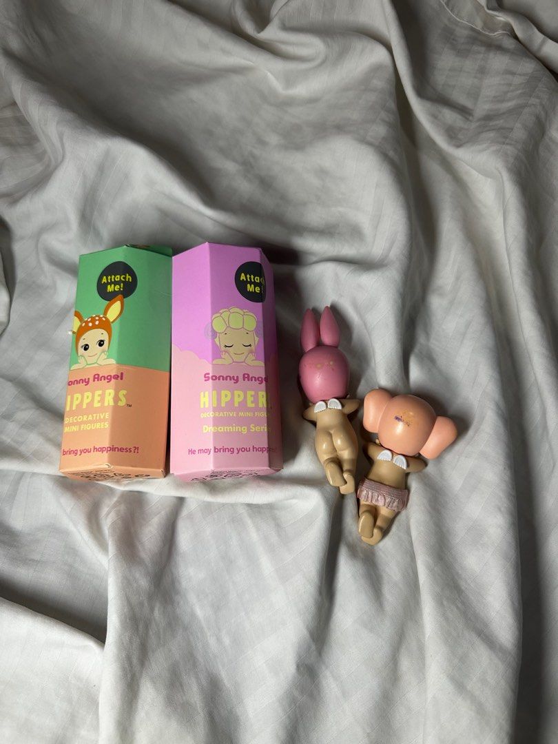 Rabbit and Elephant Hippers- SET (Category: Designer & Blind Box Toys) located in Baguio. Submitted by thefindsbyelle (Listing ID 1411106606, Image 2). Description: 350 for both ! W bnf Fixed price Used with flaws Can give free nano tape 100% og from fully booked baguio 📍Baguio City Shipping via j&t 🚚.