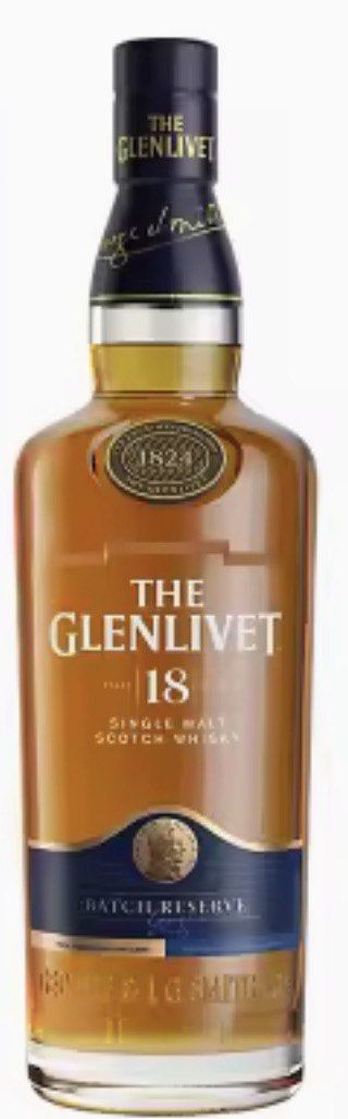 Glenlivet Batch Reserve 18 Year Old, American Oak & Sherry Cask, 40% whisky bottle