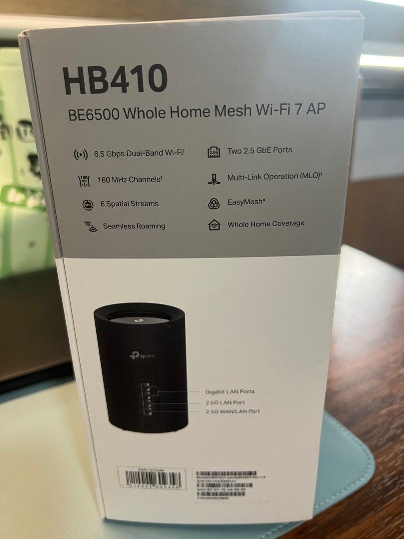 TPLink HB410 (BE6500) Whole Home Mesh Wi-Fi 7 AP, Computers & Tech ...