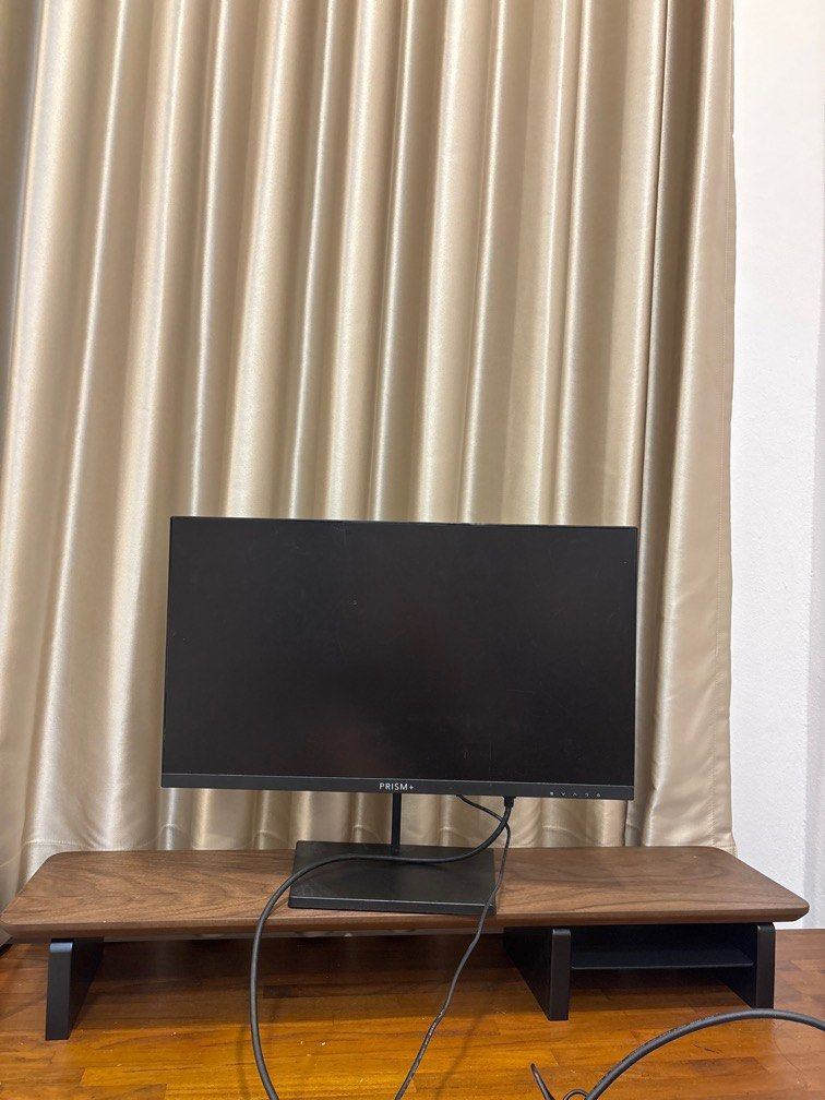 Walnut coloured monitor riser, Furniture & Home Living, Furniture ...