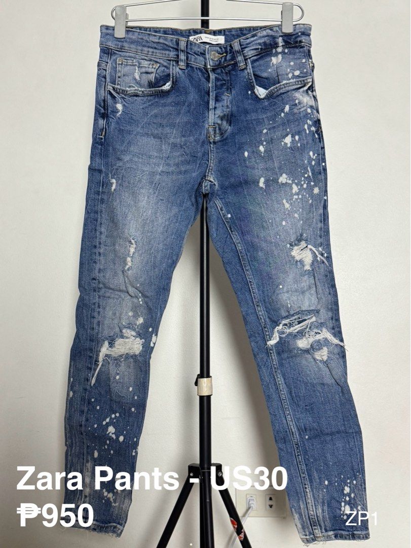 Zara Distressed Jeans (Category: Jeans) located in Makati City. Submitted by ysabelkgsk (Listing ID 1411241194, Image 1). Description: - Zara distressed jeans - US size 30 - Ripped.