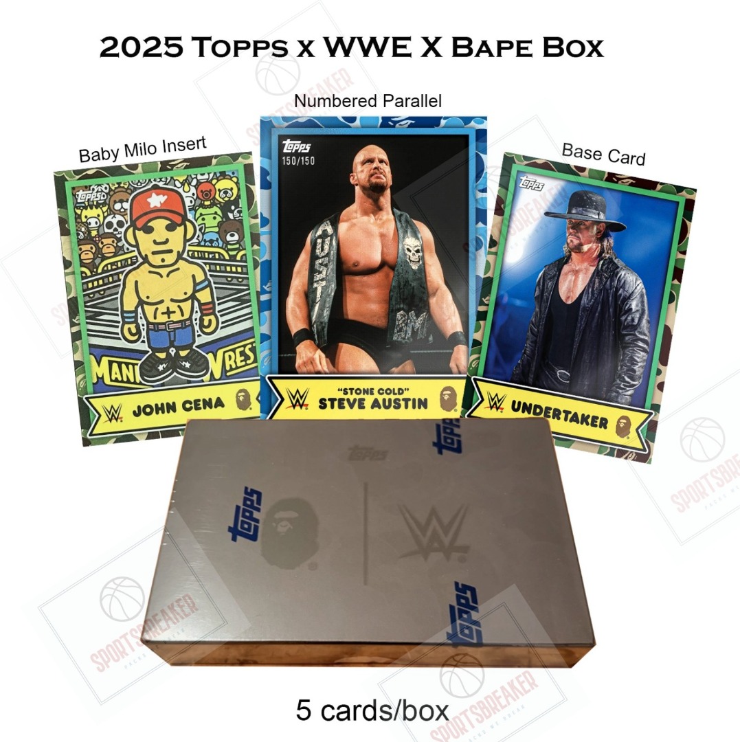 2025 Topps WWE x BAPE Hobby Box (Blue Camo), Hobbies & Toys ...