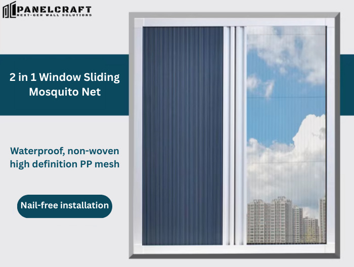 2in1 Sliding Mosquito Net & Blackout Window Blind Insect Screen Privacy ...