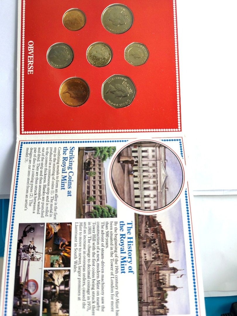 1985年）英國皇家鑄幣廠未流通硬幣收藏套裝., 興趣及遊戲, 收藏品及紀念品, 錢幣- Carousell