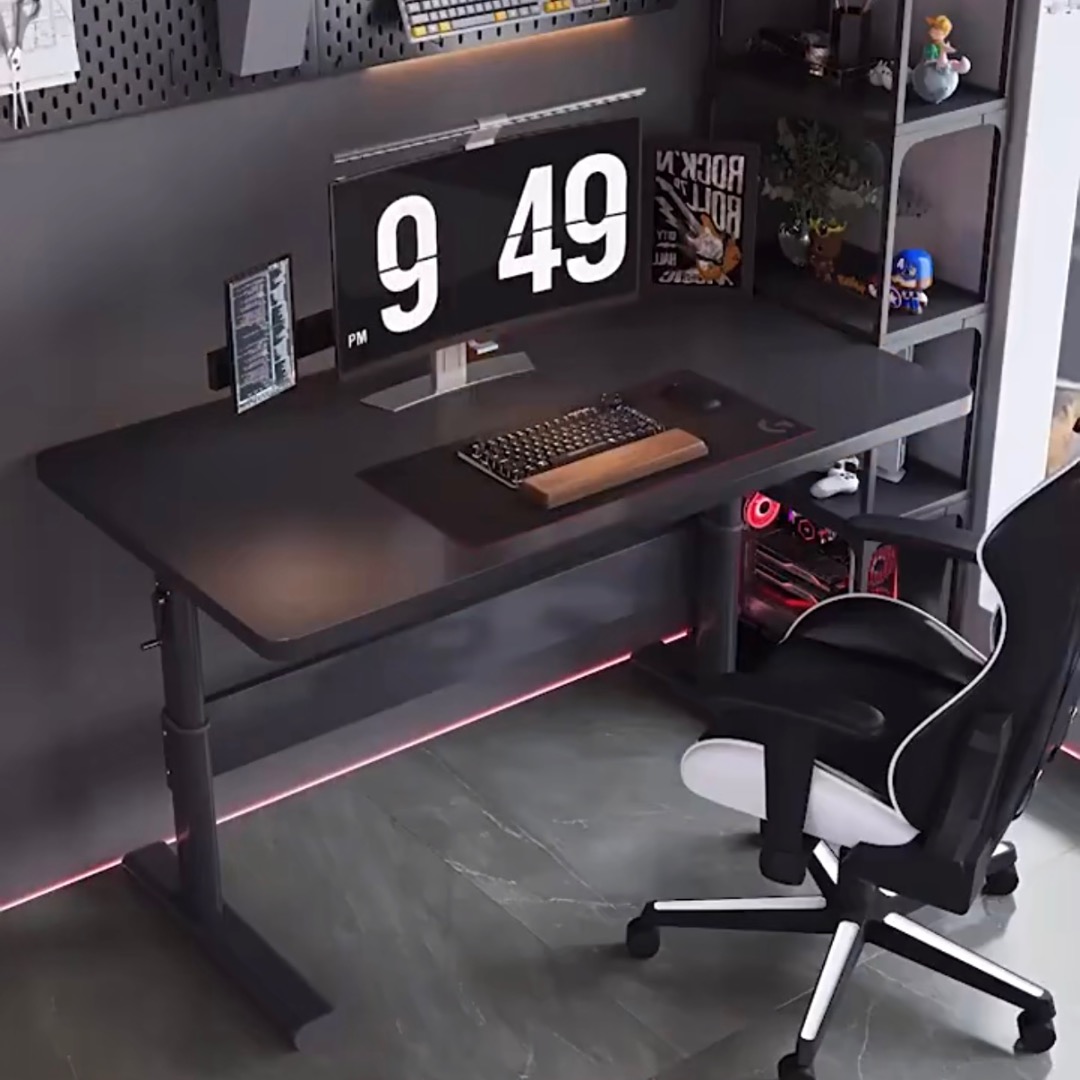Adjustable Work From Home Table | Spacious Gaming Workstation Desk ...