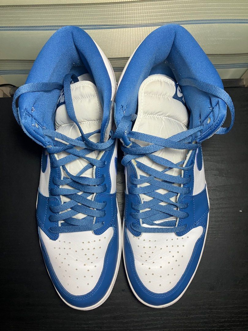 Air Jordan 1 Retro High OG (Category: Sneakers) located in Bacoor. Submitted by calechoes (Listing ID 1411411928, Image 2). Description: Air Jordan 1 Retro High OG True Blue Size: UK 14 EUR 49.5 cm 33 RFS: Decluttering & Oversized.