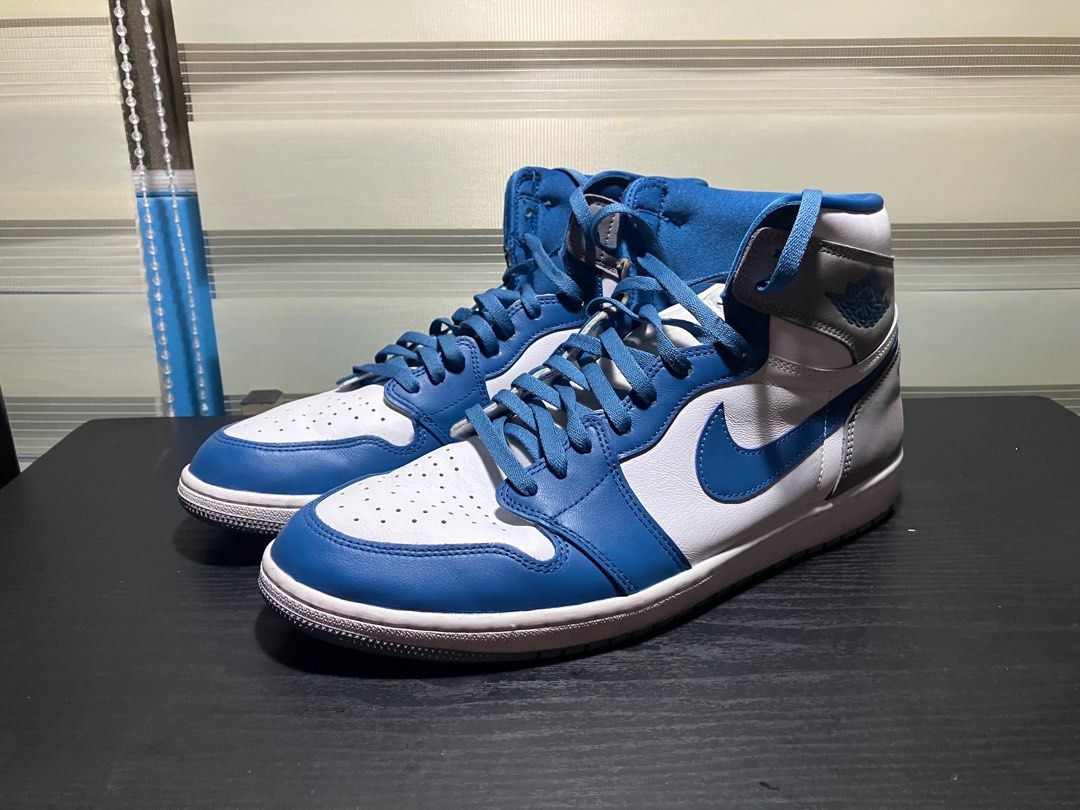 Air Jordan 1 Retro High OG (Category: Sneakers) located in Bacoor. Submitted by calechoes (Listing ID 1411411928, Image 1). Description: Air Jordan 1 Retro High OG True Blue Size: UK 14 EUR 49.5 cm 33 RFS: Decluttering & Oversized.