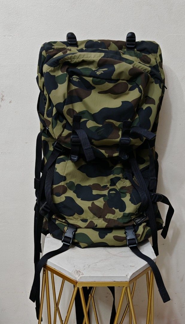BAPE x Porter Camo Backpack (Category: Backpacks) located in Makati City. Submitted by marquez25 (Listing ID 1411305144, Image 2). Description: Like new condition.