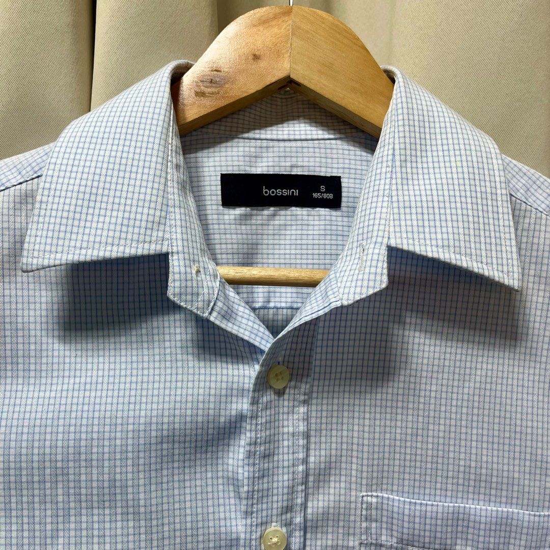 BOSSINI Light Blue Polo (Category: Tshirts & Polo Shirts ) located in Bulacan. Submitted by ishrm (Listing ID 1411375977, Image 3). Description: Small on Tag L - 28in W - 18in Sleeves - 24.5in Shoulders - 16.5in MOD: J&T only MOP: GCash .