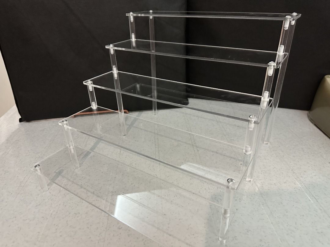 Brand New 5 levels tiers acrylic product display transparent rack wider ...