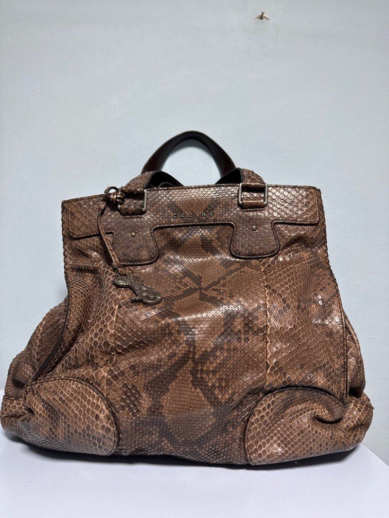 Celine Python Bag (Category: Bags & Wallets) located in Singapore. Submitted by 0naru (Listing ID 1411385455, Image 1). Description: Celine Python Charm Tote bag in brown python leather Used only a few times.