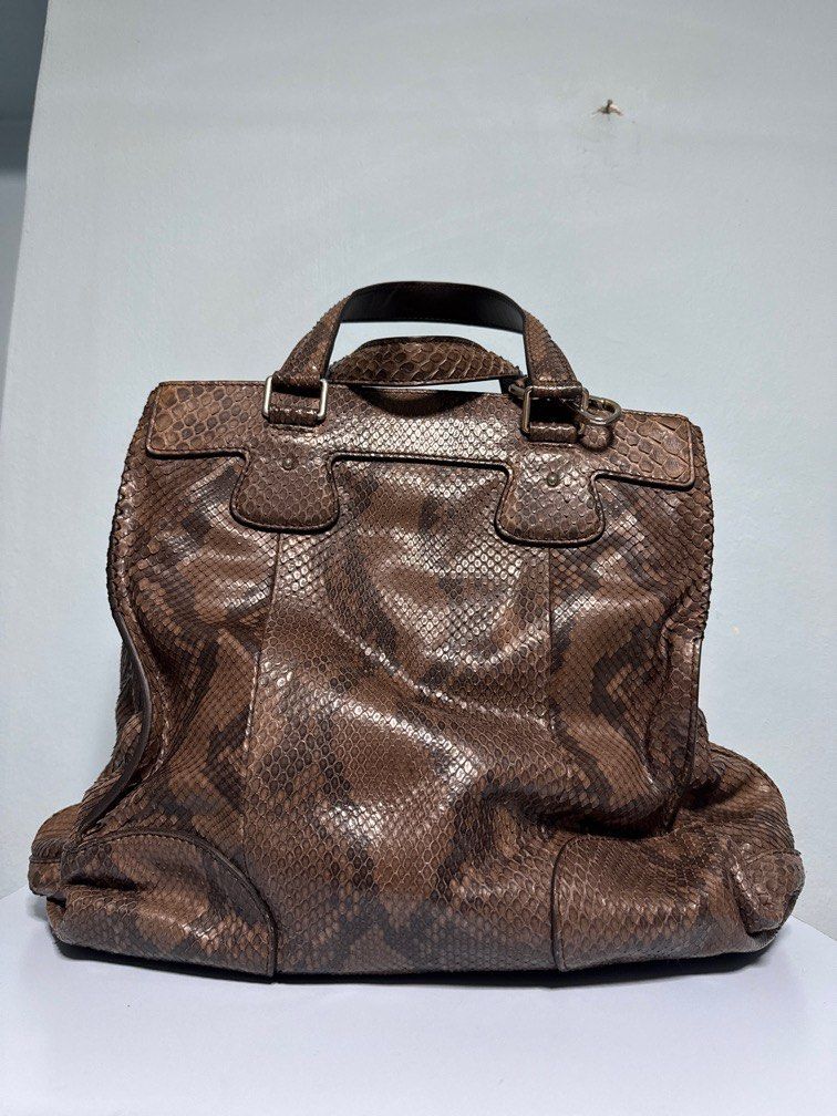Celine Python Bag (Category: Bags & Wallets) located in Singapore. Submitted by 0naru (Listing ID 1411385455, Image 2). Description: Celine Python Charm Tote bag in brown python leather Used only a few times.