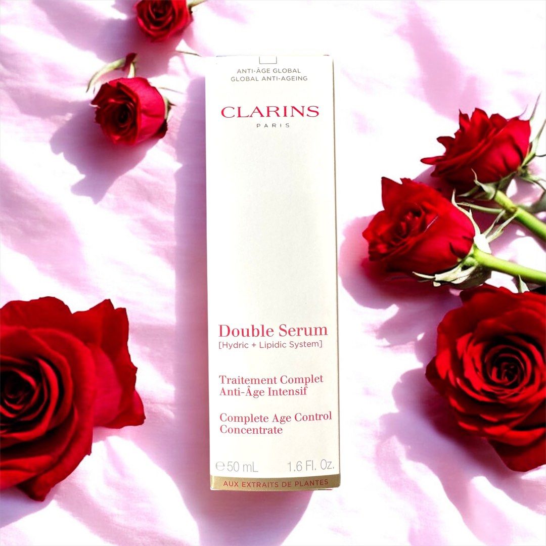 Clarins Double Serum Complete Age Control Concentrate (Category: Face Care) located in Quezon City. Submitted by marcins_wardrobe (Listing ID 1411279688, Image 1). Description: - Clarins Double Serum: Complete Age Control. - Anti-aging serum. - Contains a hydric + lipidic system. - Size: 50 mL / 1.6 Fl. Oz. - Formulated with plant extracts. 100% authentic Purchase invoice available .