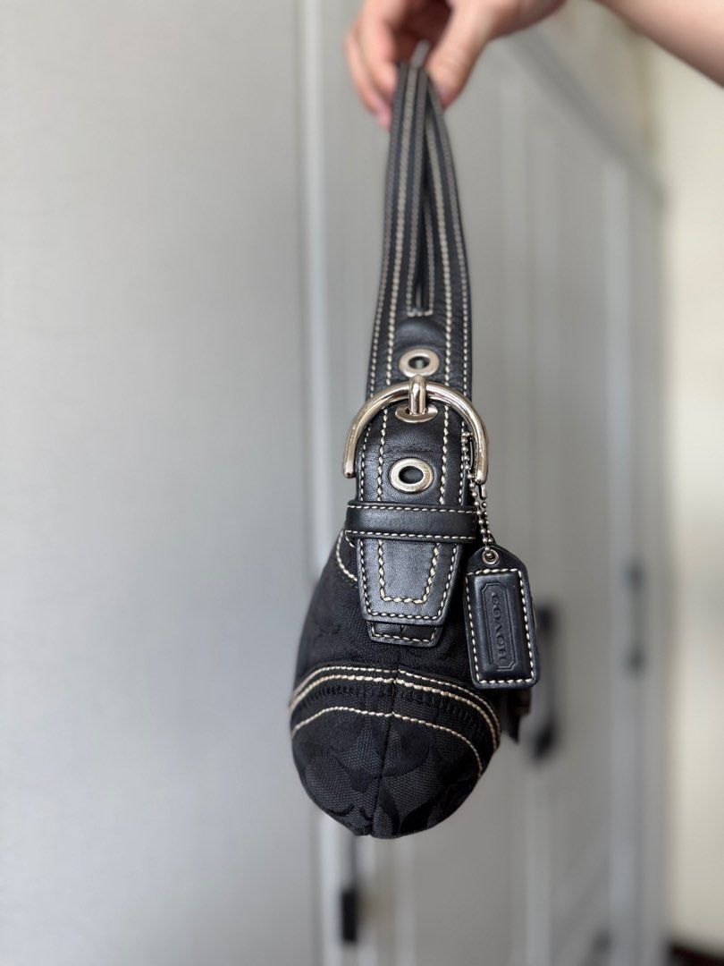 Coach Triple Black Soho Mini (Category: Shoulder Bags) located in Makati City. Submitted by ribsclutter (Listing ID 1411300998, Image 2). Description: Original Vintage Coach Signature C Canvas Triple Black Soho Mini Small RANK SA - 9/10 Minimal signs of use only 📍Makati City MOP: Gcash / BPI / UnionBank MOD: J&T / Lalamove / Same day delivery.