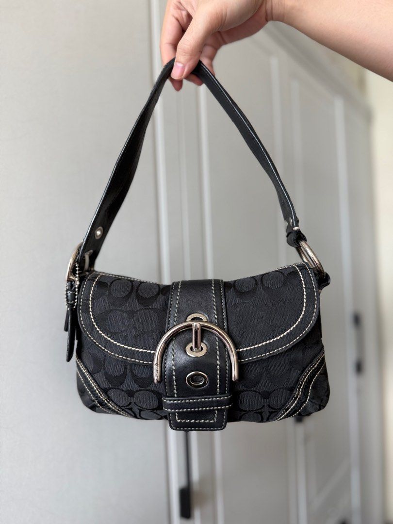 Coach Triple Black Soho Mini (Category: Shoulder Bags) located in Makati City. Submitted by ribsclutter (Listing ID 1411300998, Image 1). Description: Original Vintage Coach Signature C Canvas Triple Black Soho Mini Small RANK SA - 9/10 Minimal signs of use only 📍Makati City MOP: Gcash / BPI / UnionBank MOD: J&T / Lalamove / Same day delivery.