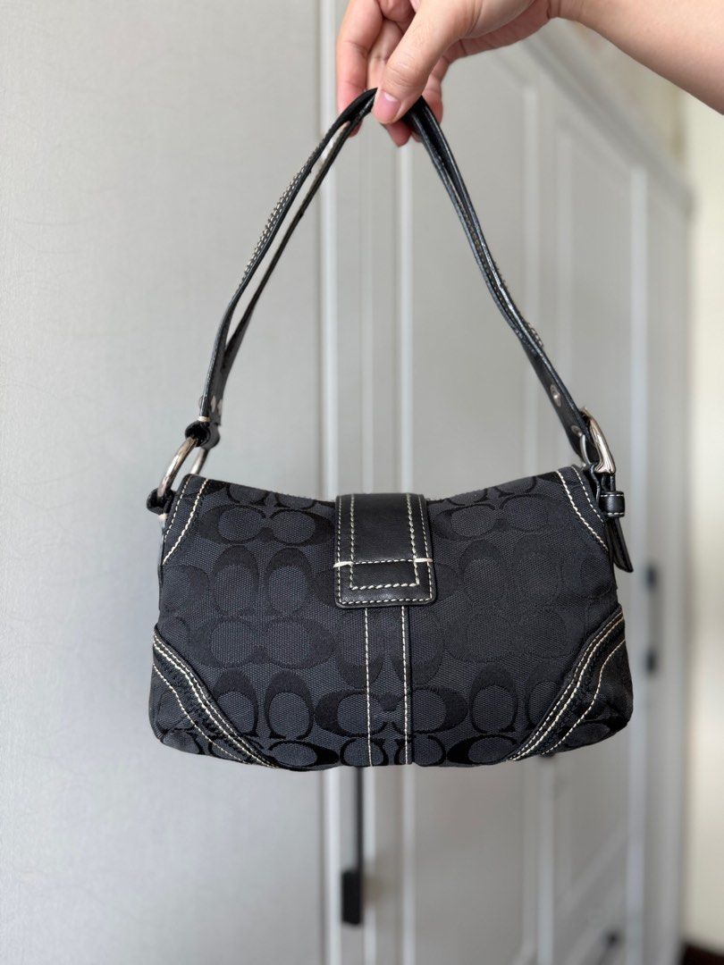 Coach Triple Black Soho Mini (Category: Shoulder Bags) located in Makati City. Submitted by ribsclutter (Listing ID 1411300998, Image 3). Description: Original Vintage Coach Signature C Canvas Triple Black Soho Mini Small RANK SA - 9/10 Minimal signs of use only 📍Makati City MOP: Gcash / BPI / UnionBank MOD: J&T / Lalamove / Same day delivery.