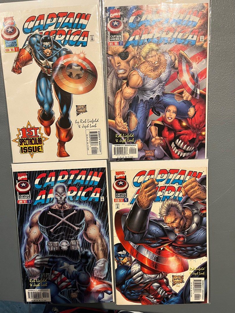 Comics- Marvel and DC (Category: Comics & Manga) located in Pasig City. Submitted by rexjon (Listing ID 1411302923, Image 3). Description: Pricing Uncanny X-Men (1993)- 450 Sabretooth Special (1995)-400 Captain America (1996) #1- 1100 Captain America ( 1996) #2- 800 Captain America (1996) #3-350 Captain America (1996) #4-850 Captain America: Steve Rogers ( 2016) #1-700 Captain America: Steve Rogers (2016) #2-350 Captain America: Steve Rogers (201