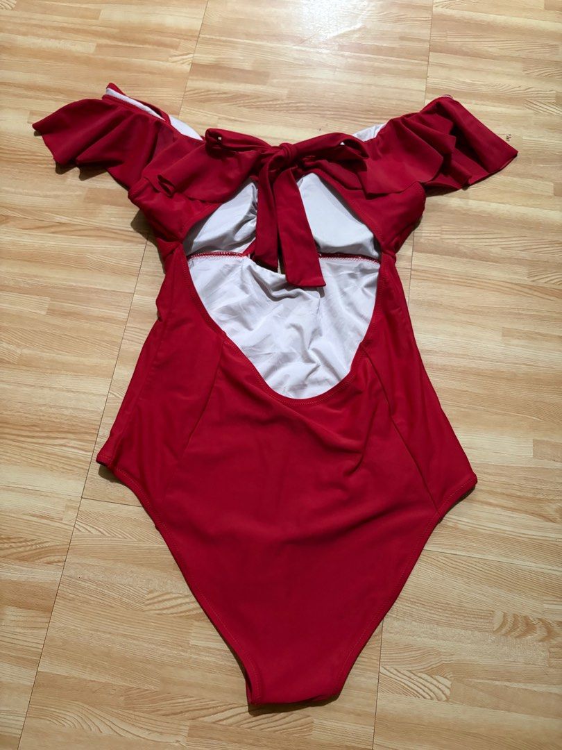 CUPSHE Red Ruffle One-Piece Swimsuit (Category: Bikinis & Swimsuits) located in Taguig. Submitted by everlaces (Listing ID 1410984423, Image 2). Description: .