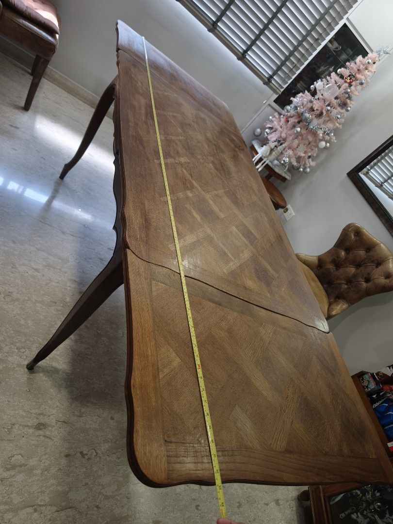 Dining Table (Category: Tables & Sets) located in Singapore. Submitted by bestyle (Listing ID 1411292726, Image 2). Description: Extendable European dining table L:140cm x W:90cm x H:78cm extendable to L:235cm.