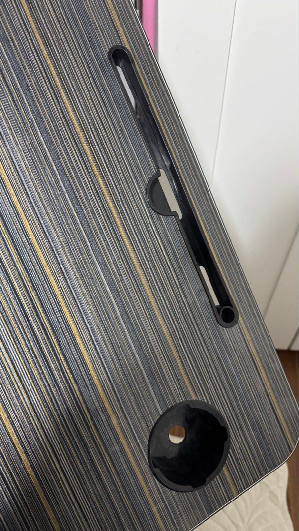 Foldable Table (Category: Other Kitchenware & Tableware) located in Singapore. Submitted by thankyouforthepurchase (Listing ID 1411403606, Image 3). Description: It comes with: ☑️ Built-in slot for iPad / tablet ☑️ Small drawer for storage ☑️ Bottle / cup holder Selling as I no longer need it. Self-collect only..