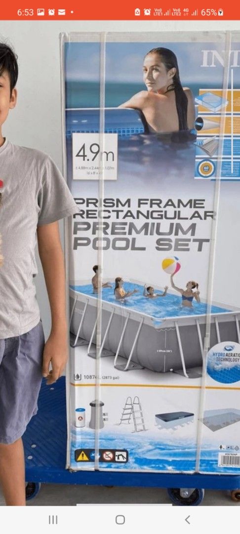 INTEX PRISM POOL (Category: Water Sports) located in Manila. Submitted by mommiedeclutter (Listing ID 1411370985, Image 3). Description: INTEX PRISM POOL Details in the photos Actual photos posted with pump.