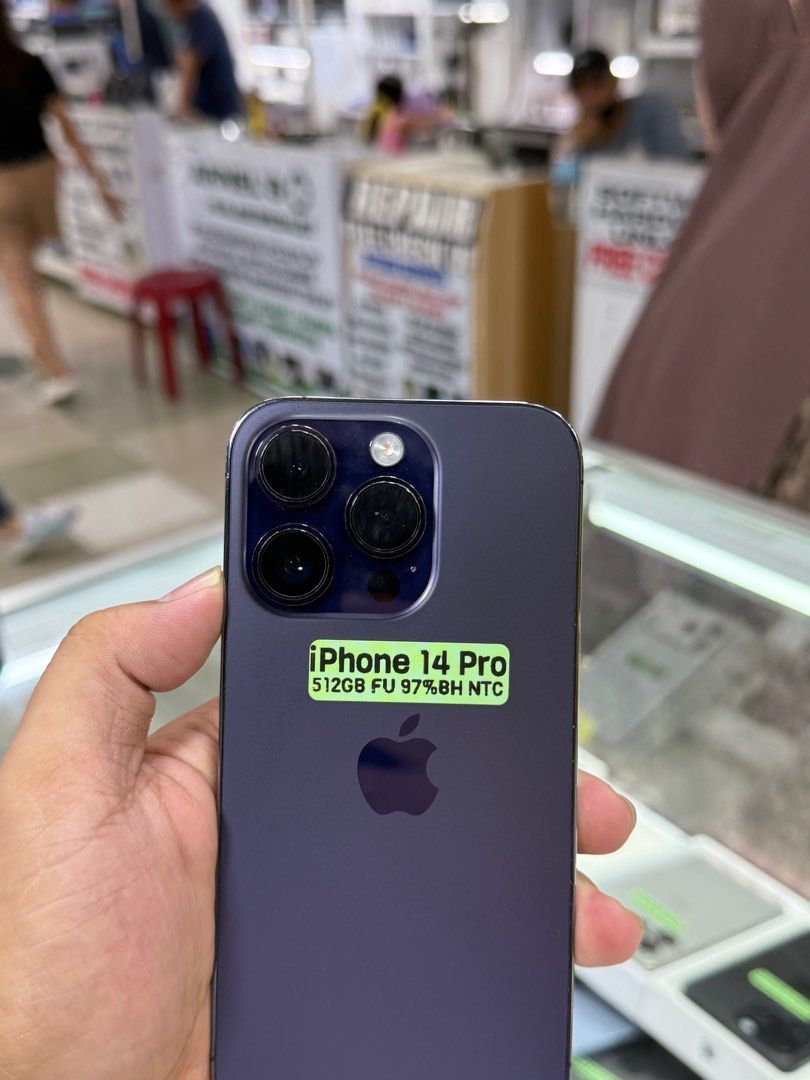 iPhone 14 Pro 512GB 97%BH Openline NTC Approved 99%smooth No issues (Category: iPhone 14 Series) located in San Juan City. Submitted by saabangadgetshop (Listing ID 1411336296, Image 2). Description: Onhand | Pre-owned iPhone 14 Pro 512GB OPENLINE NTC APPROVED Battery Health 97% NO HIDDEN ISSUES NO HISTORY OF REPAIR 99%Smooth TEST TO SAWA RESET ALL YOU WANT TEST ALL YOU WANT NOT REFURBISHED AUTHENTIC PHONE ALL WORKING (FREE 3UTOOLS) iPhones iPads