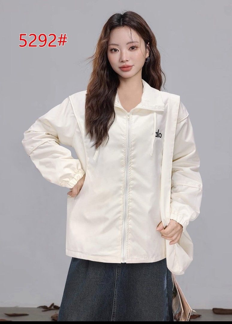 Lightweight Jacket (Category: Coats, Jackets and Outerwear) located in Manila. Submitted by raredeer-4deb4e (Listing ID 1411333038, Image 2). Description: - Alo full-zip jacket - Stand-up collar - Two front pockets - Embroidered Alo logo - Relaxed fit - Long sleeves with elastic cuffs - Available in multiple colors.