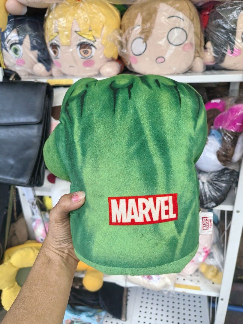 Marvel Hulk Fist Plush Toy (Category: Plushies & Soft Toys) located in Paranaque City. Submitted by furugiyafinds (Listing ID 1411314677, Image 1). Description: 📍FIRST TO PAY BASIS - Hulk fist plush toy - Features the iconic Hulk hand design - Includes the Marvel logo - Vibrant green color - Made of soft material - Great collectible item for Marvel fans.
